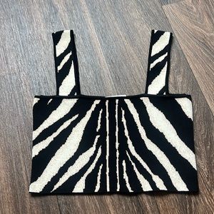 Ronny Kobo Zebra Crop Top